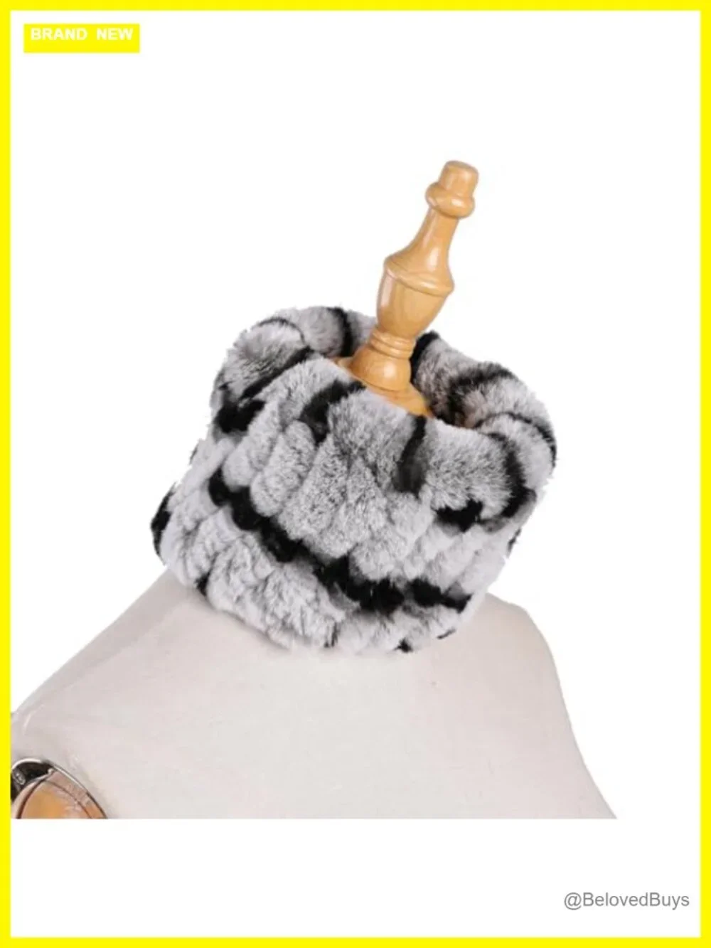 Rex Rabbit Fur Knitted Headband Scarf Ear Warmer